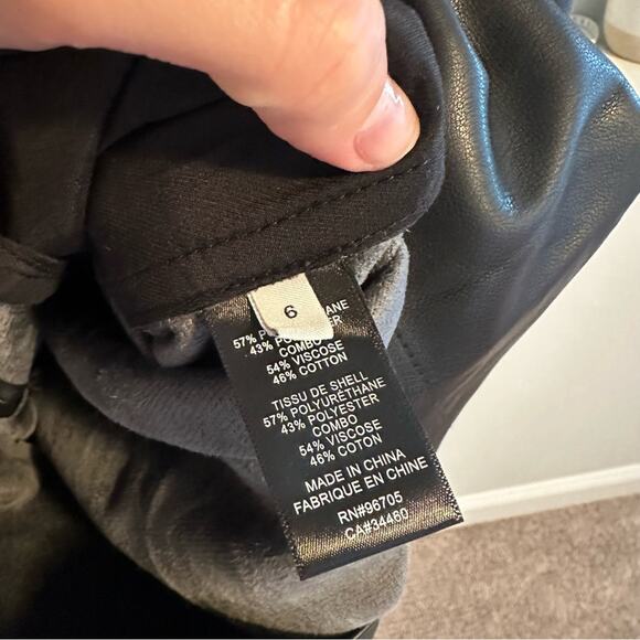 NWT Rebecca Taylor Black Faux Leather Long Sleeve Romper 6 - Picture 6 of 13